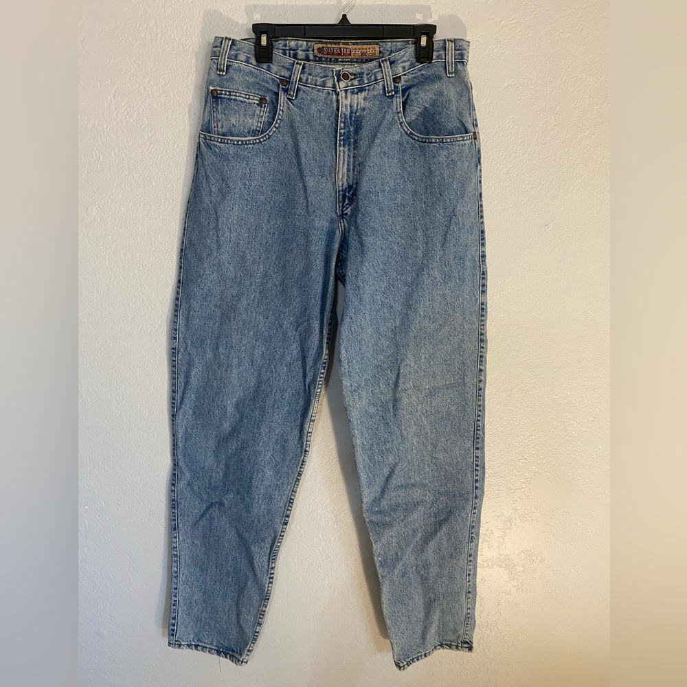 VTG 90s Levis Silver Tab Mens Loose Light Blue Denim Tag 34x34